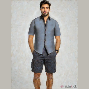 Disney Shorts Men"s M  Black  Elastic Waist Nylon Belted  Lightweight